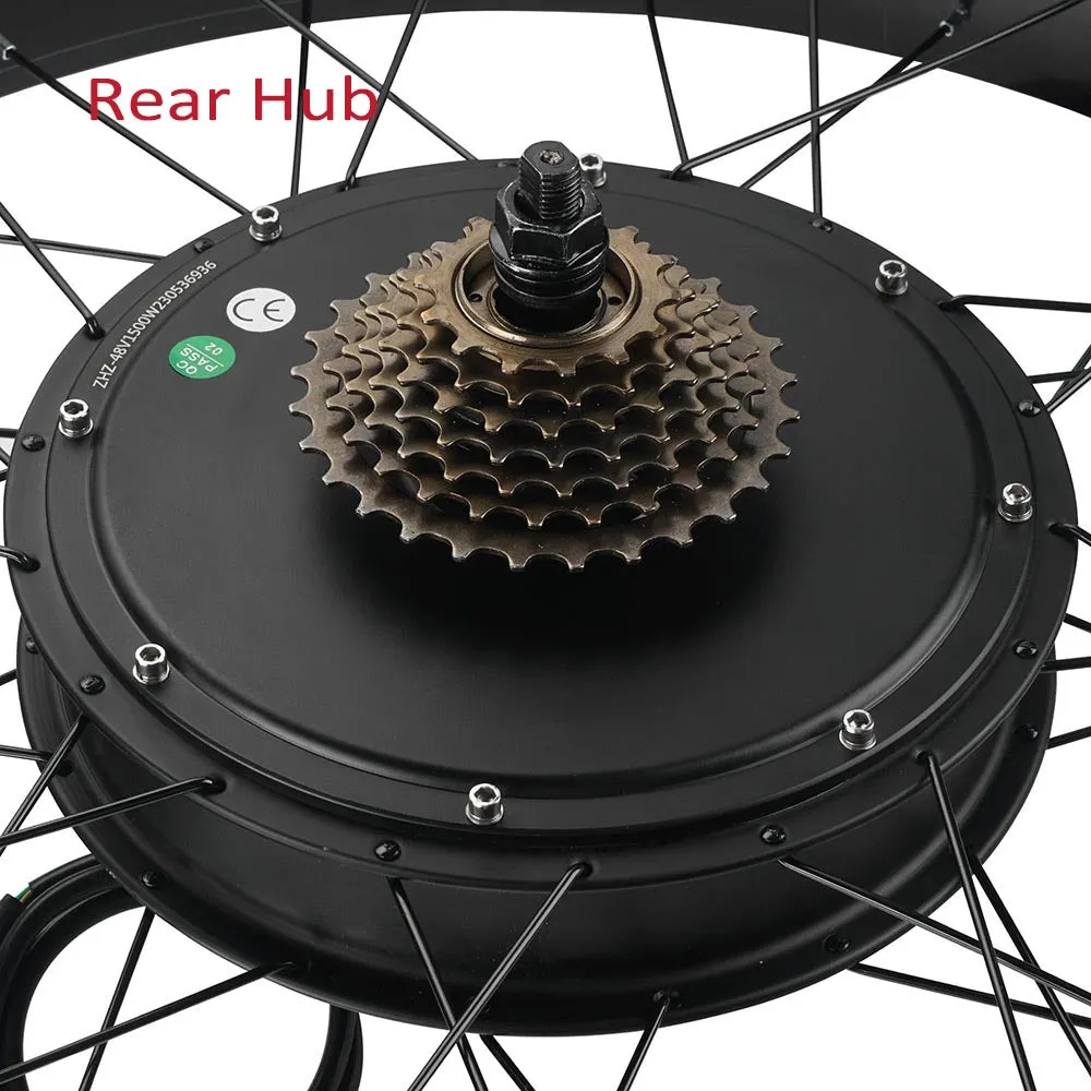 TheLAShop eBike Kit Fat Bike Motor Hub 1500W 48V 26x4.0in