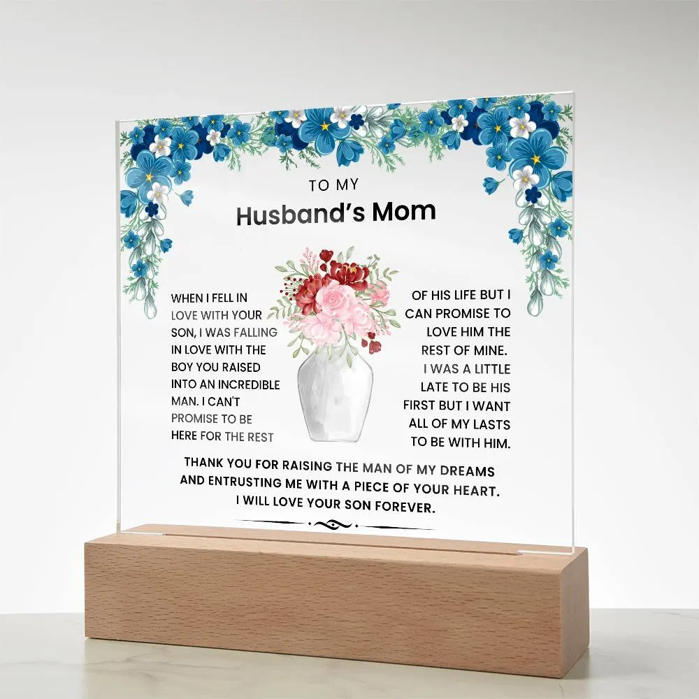 To My Husband's Mom - Thank You For Raising The Man of My Dreams - Acrylic