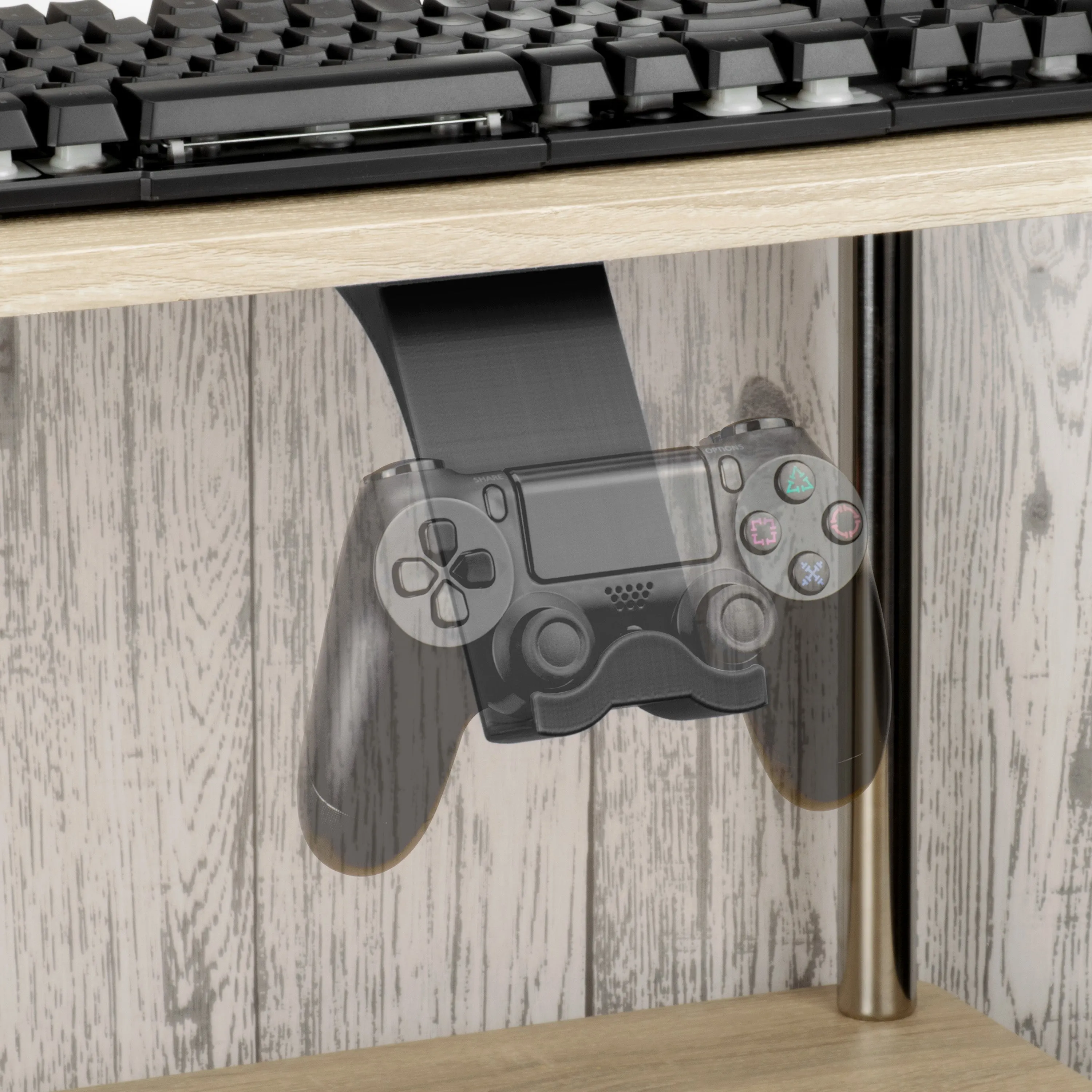 Under Desk Game Controller Holder Hanger - For PlayStation PS4 Controllers