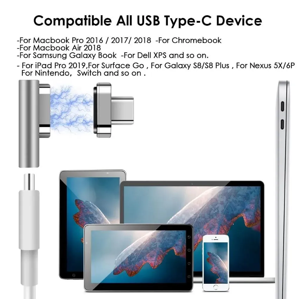 USB Type-C Thunderbolt Magnetic Connector: Supports up to 100W 40GB/S PD Data Transfer 5K@60Hz Video Output
