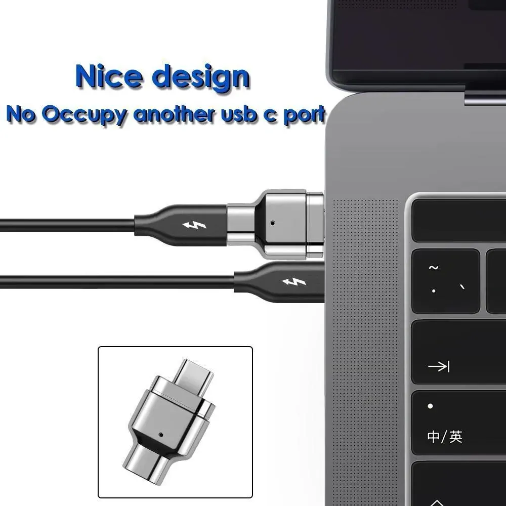 USB Type-C Thunderbolt Magnetic Connector: Supports up to 100W 40GB/S PD Data Transfer 5K@60Hz Video Output