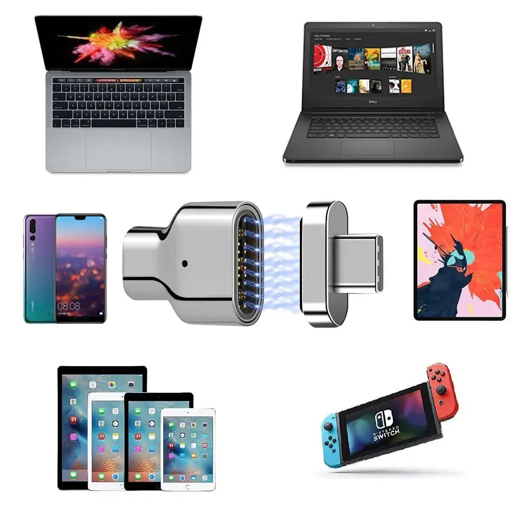USB Type-C Thunderbolt Magnetic Connector: Supports up to 100W 40GB/S PD Data Transfer 5K@60Hz Video Output