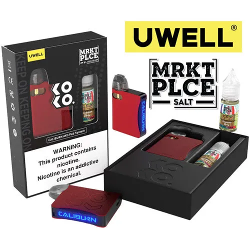 Uwell Caliburn AK3 Pod Kit & Salt 10mL Bundle