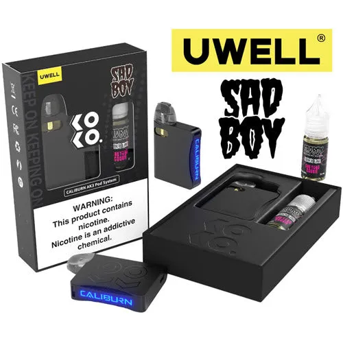 Uwell Caliburn AK3 Pod Kit & Salt 10mL Bundle