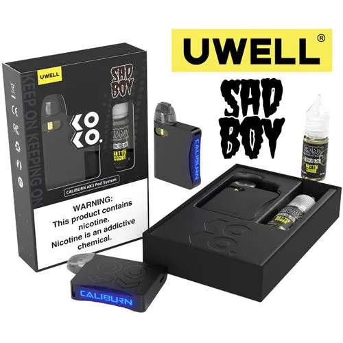 Uwell Caliburn AK3 Pod Kit & Salt 10mL Bundle