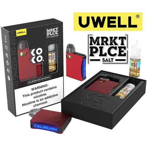 Uwell Caliburn AK3 Pod Kit & Salt 10mL Bundle