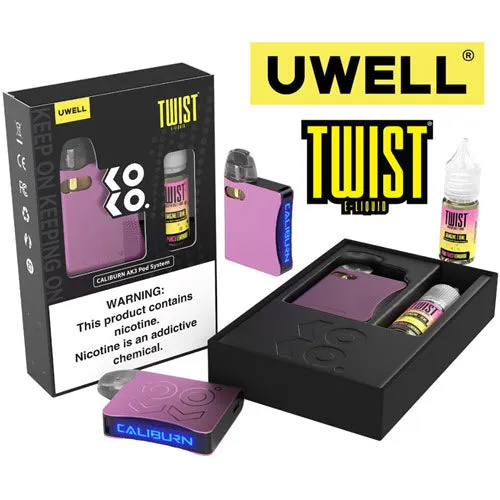 Uwell Caliburn AK3 Pod Kit & Salt 10mL Bundle