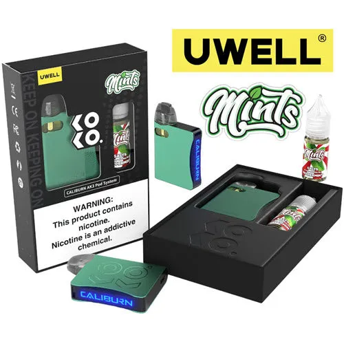Uwell Caliburn AK3 Pod Kit & Salt 10mL Bundle