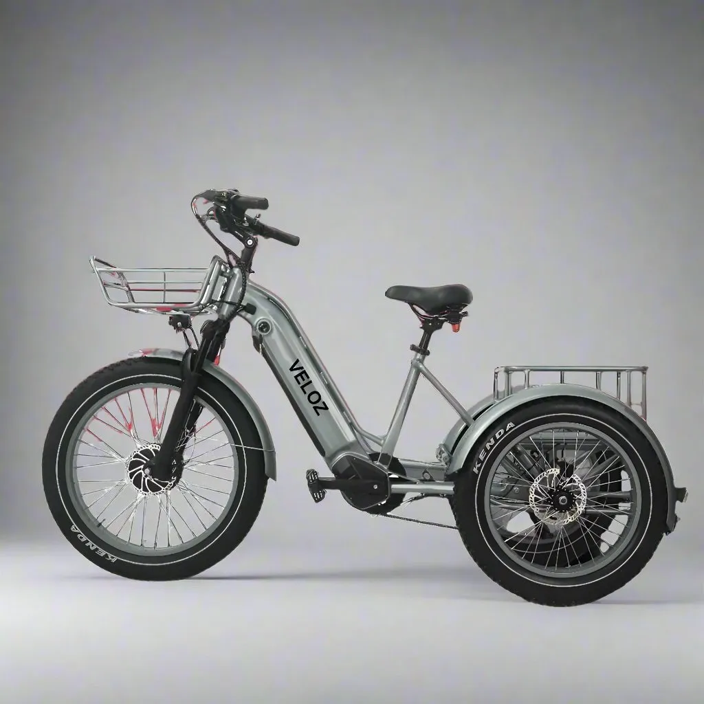 Veloz VOLTZILA Electric Trike Bike 500-750W Motor 150 Km Autonomy 20Ah Samsung Battery 200  Kilos weight load 6 Months Free Service