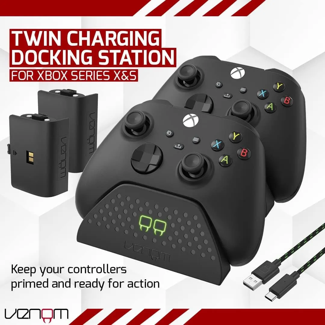 VENOM Xbox Series X/S & One Twin Docking Station - Black