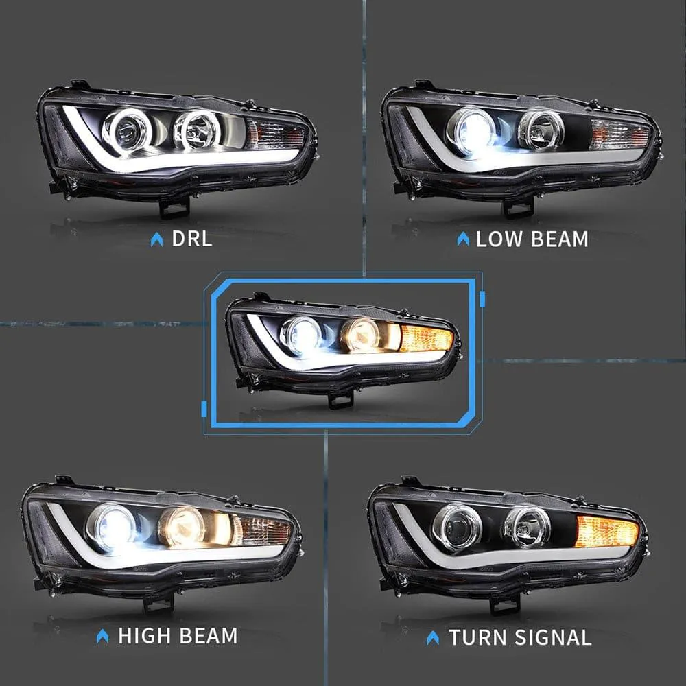 VLAND Dual Beam Headlights For Mitsubishi Lancer EVO X 2008-2018