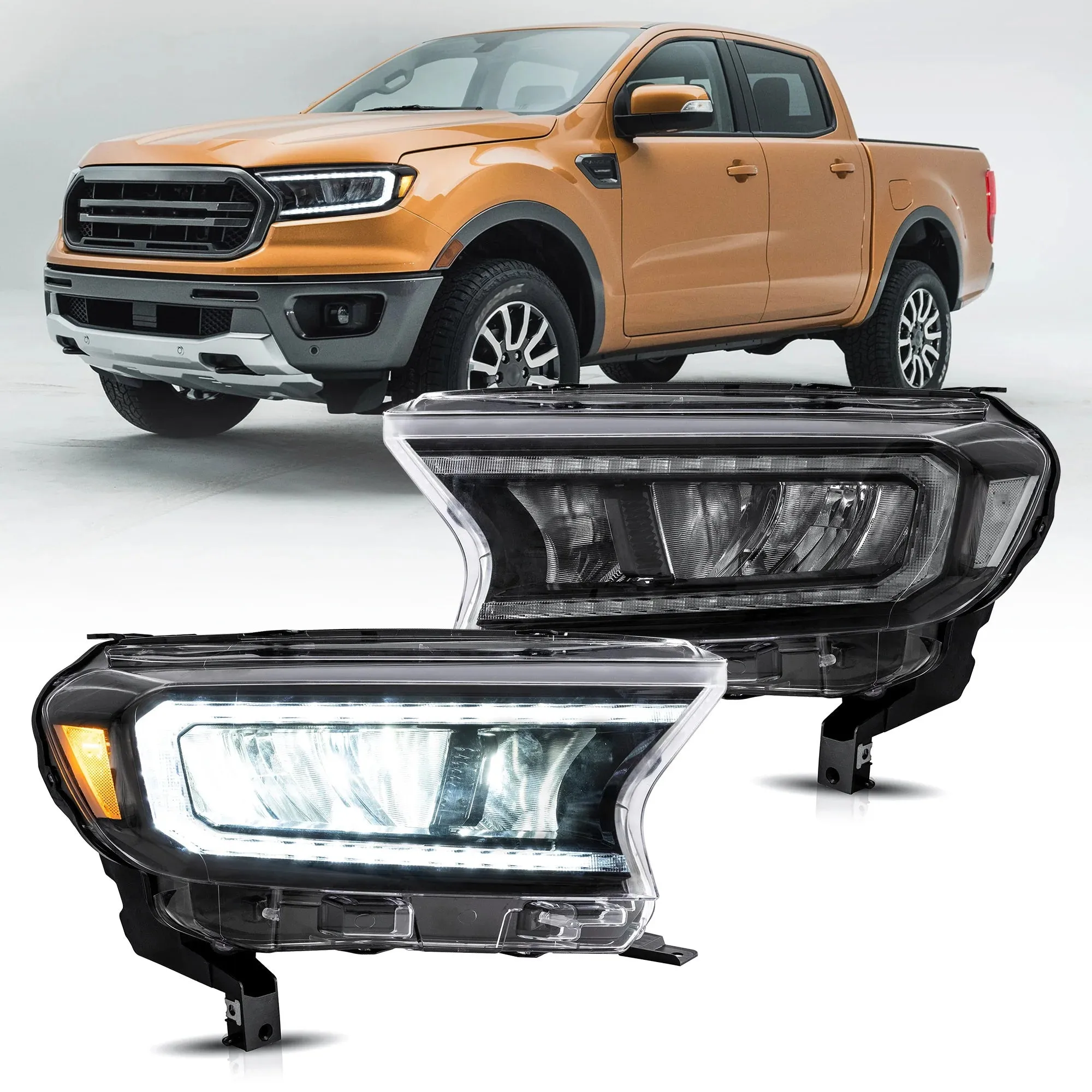 VLAND Full LED Headlights For Ford Ranger T6 Raptor & Wildtrak 2015-2020 (For International Version)