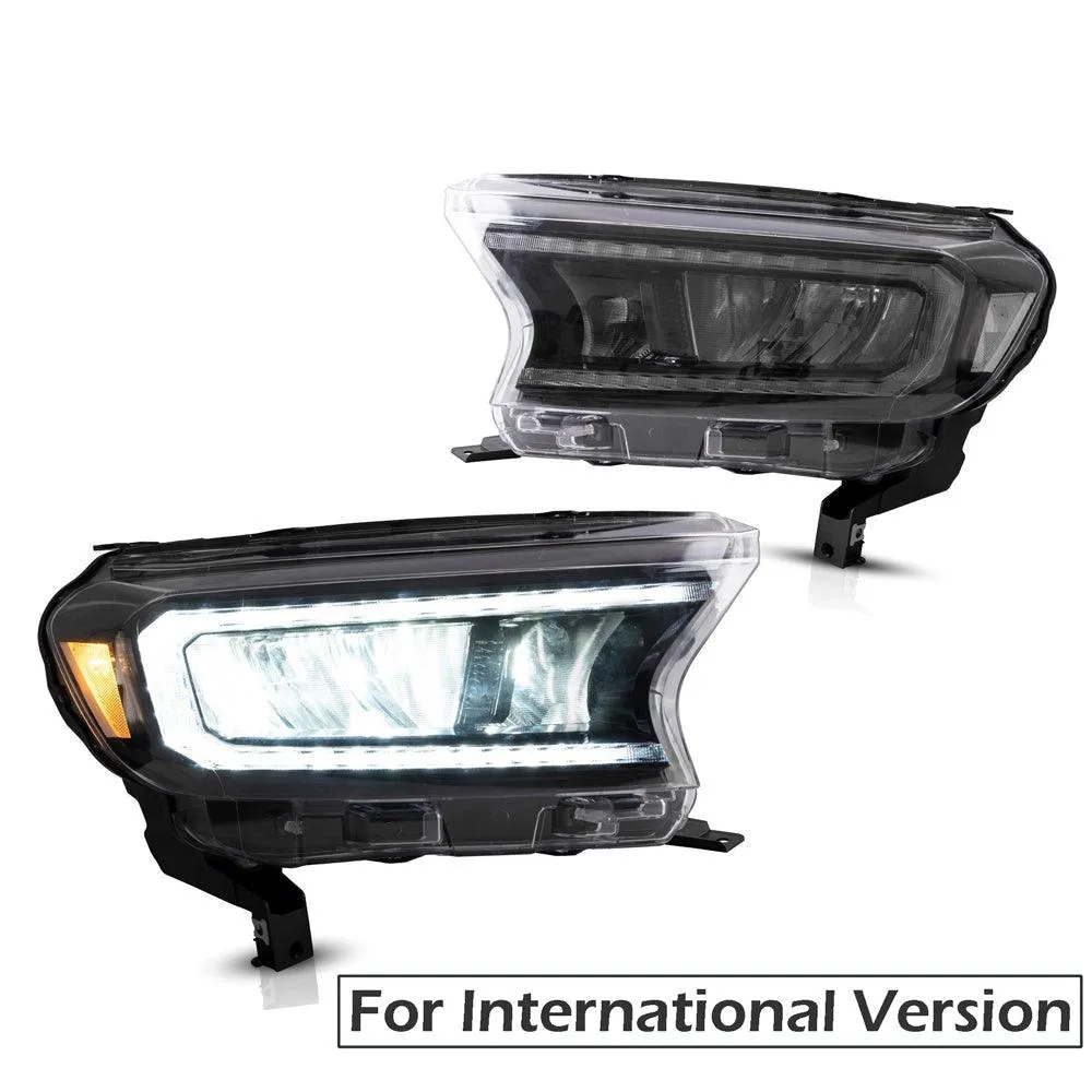 VLAND Full LED Headlights For Ford Ranger T6 Raptor & Wildtrak 2015-2020 (For International Version)