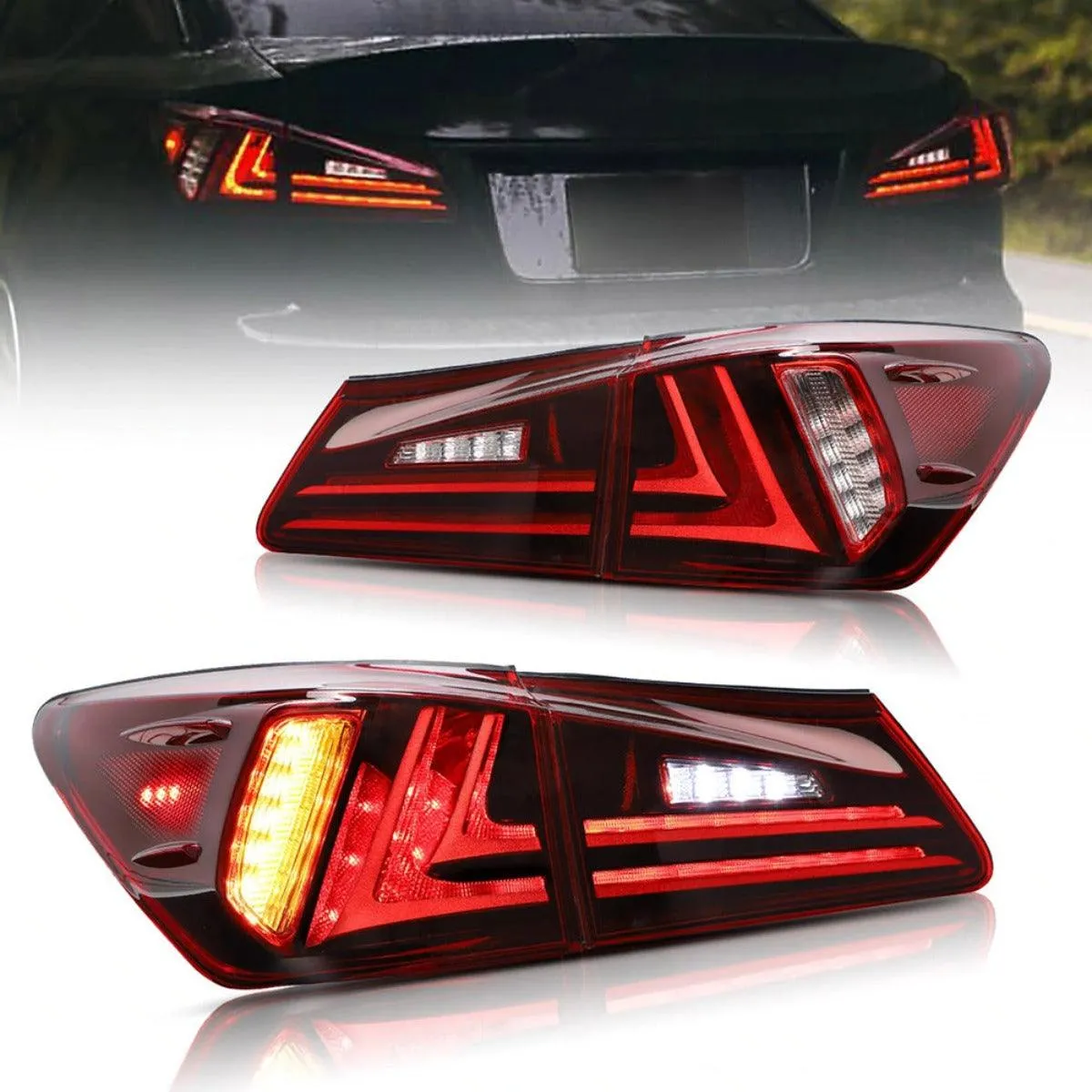 VLAND Full LED Tail Lights For Lexus IS250 IS350 2005-2013 ISF 2007-2014 [XE20]