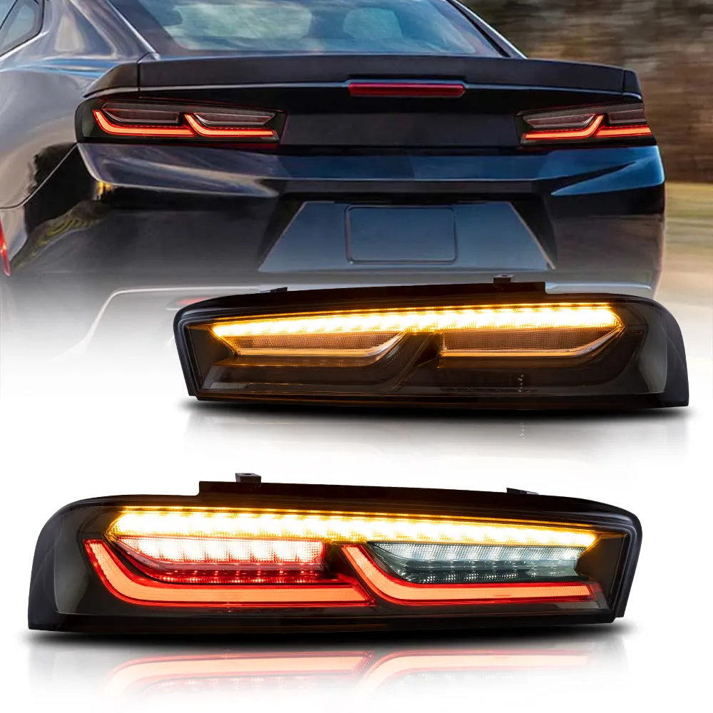 VLAND LED Taillights For Chevrolet Chevy Camaro 2016 2017 2018 with Sequential Switchback Turn Signal (Fit For American Models)
