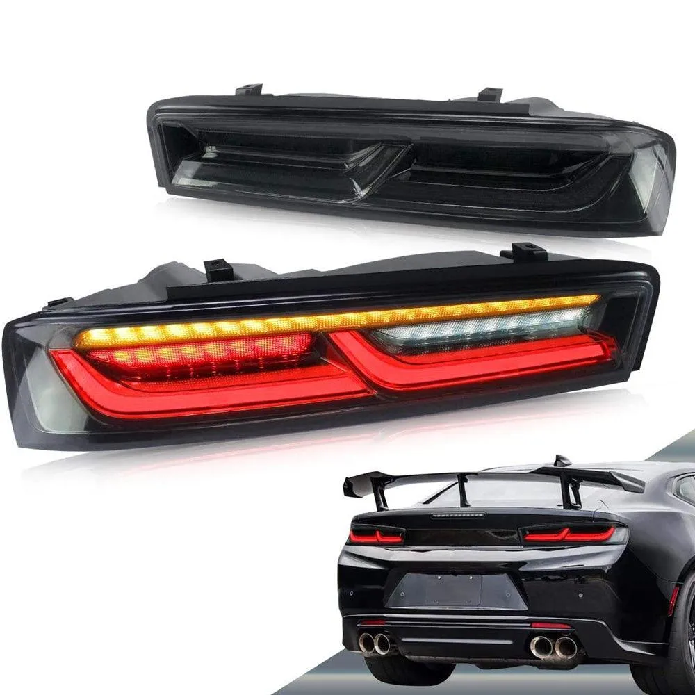 VLAND LED Taillights For Chevrolet Chevy Camaro 2016 2017 2018 with Sequential Switchback Turn Signal (Fit For American Models)