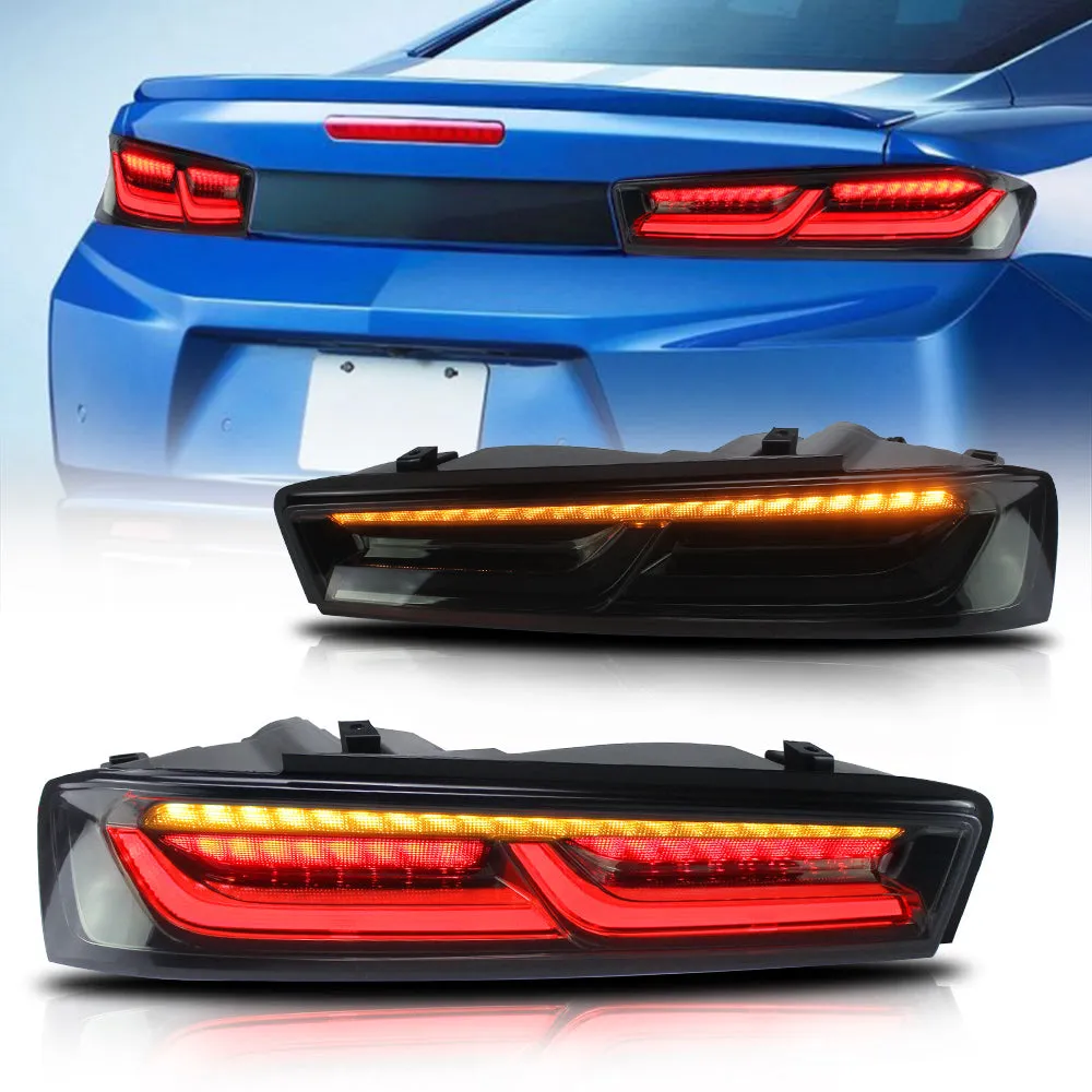 VLAND LED Taillights For Chevrolet Chevy Camaro 2016 2017 2018 with Sequential Switchback Turn Signal (Fit For American Models)