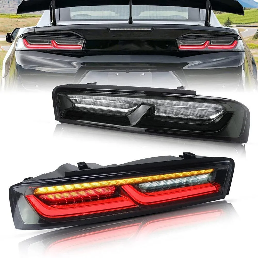 VLAND LED Taillights For Chevrolet Chevy Camaro 2016 2017 2018 with Sequential Switchback Turn Signal (Fit For American Models)
