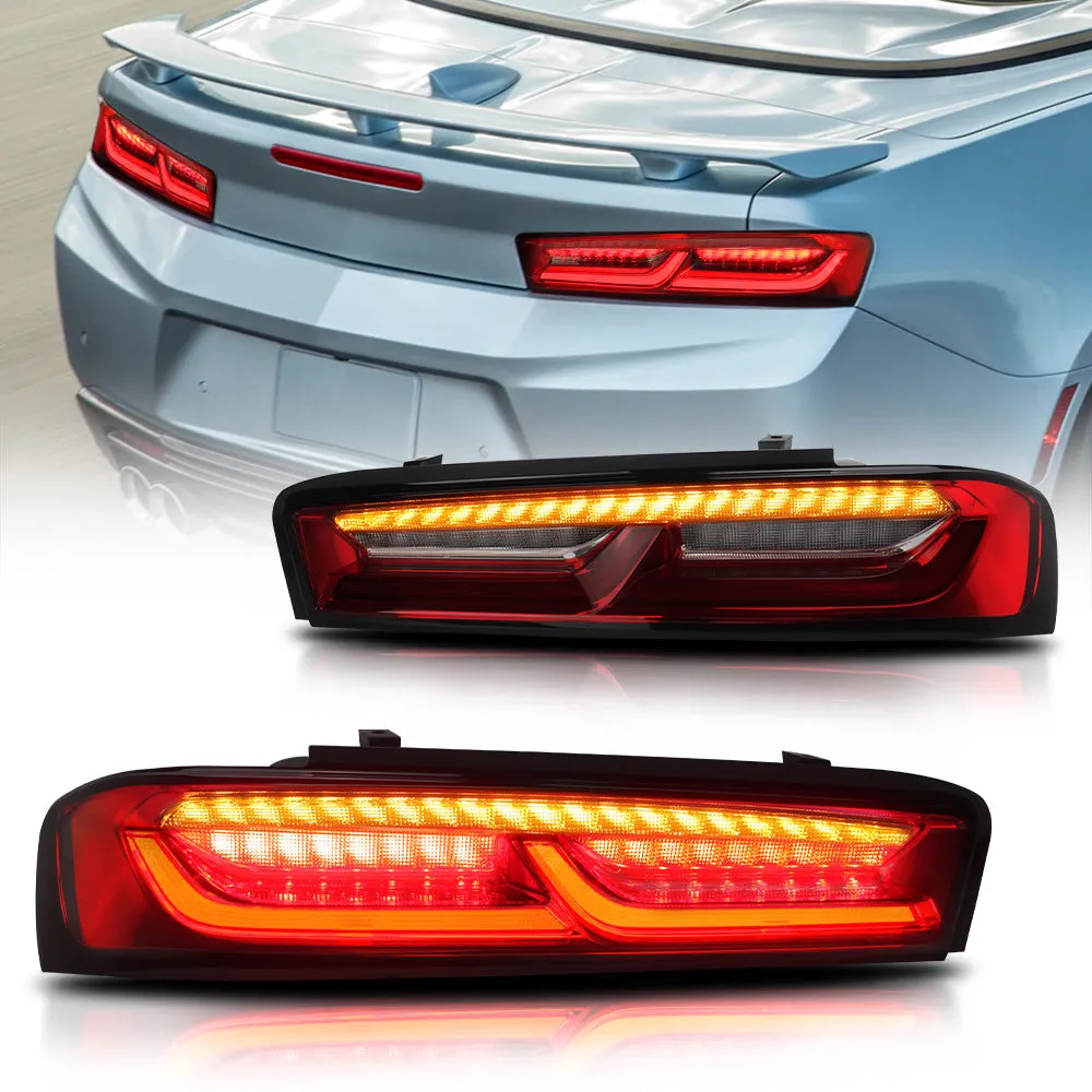 VLAND LED Taillights For Chevrolet Chevy Camaro 2016 2017 2018 with Sequential Switchback Turn Signal (Fit For American Models)