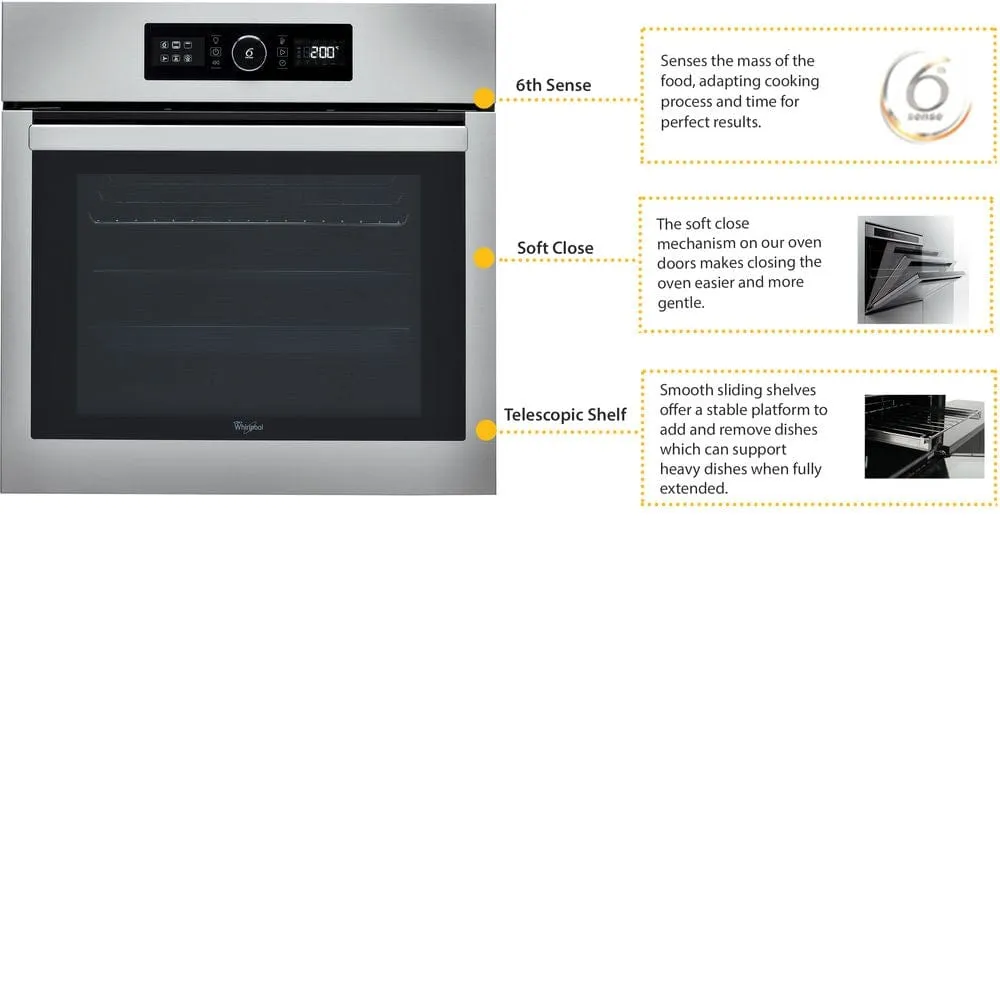 Whirlpool AKZ96230IX Touch Control Electric Built-in Single Fan Oven - Stainless Steel