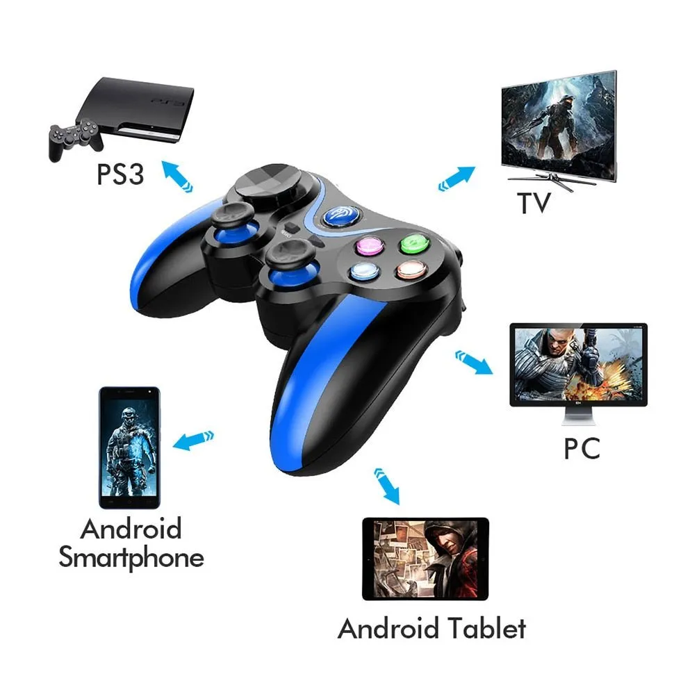 Bluetooth Wireless Gamepad Controller Joystick for Android, iOS, PC, and PS3 - Model VA-013