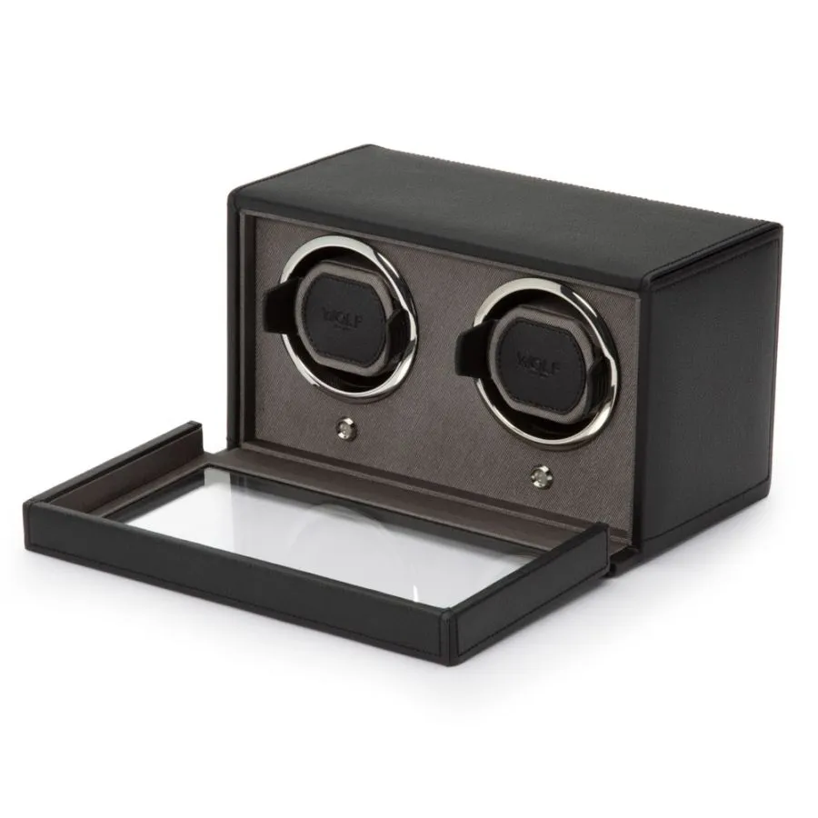 Wolf 2-Winding Module Watch Winder in Black