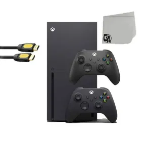 Xbox Series X 16GB Video Game Console Black BOLT AXTION Bundle with 2 Controller Like New