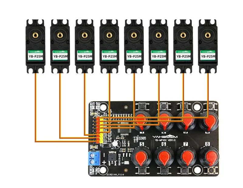 Yahboom 8-channel PWM servo control debugging board for DIY smart robotics