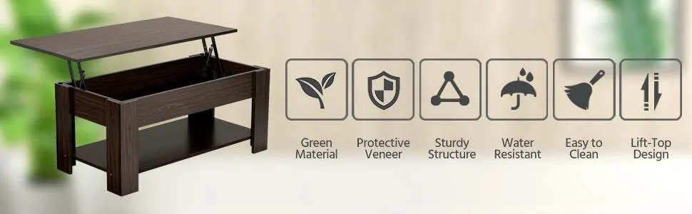 Yaheetech Lift Top Coffee Table