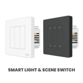 ZigBee Star Ring Smart Light Switch & Scene Controller, Neutral Wire Required, 2 Switches Association