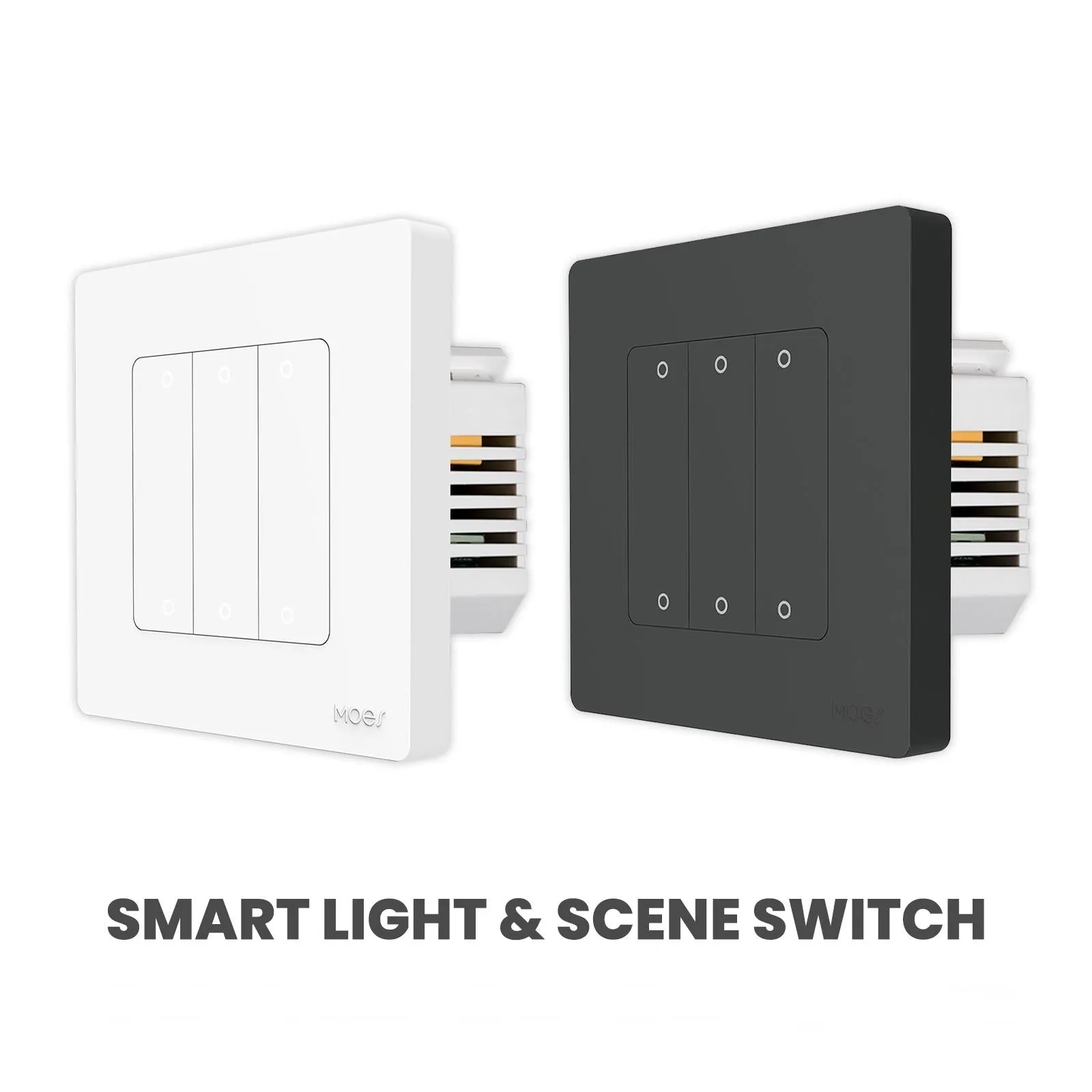 ZigBee Star Ring Smart Light Switch & Scene Controller, Neutral Wire Required, 2 Switches Association